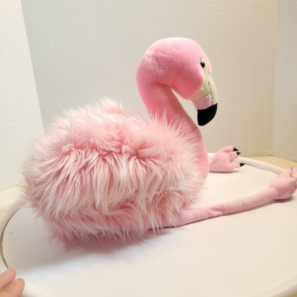 Pink Flamingo Stuffed Animal Plush Toy Bird Long Legs 17" Fluffy Wild Republic - Picture 8 of 16